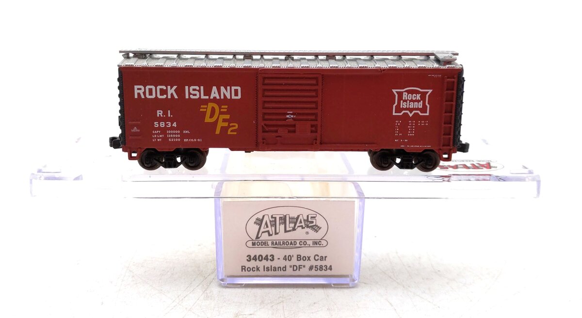 Atlas 34043 N Scale Rock Island 40' Boxcar #5834 LN/Box