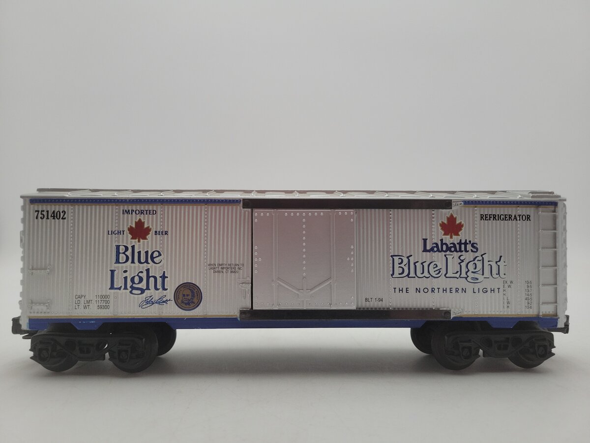 K-Line K751402 O Gauge Labatt's Blue Lite Classic Reefer EX
