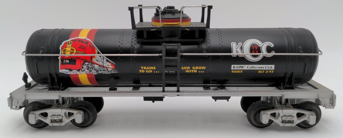 K-Line K90003 O Gauge K-Line Collectors Club Black Single Dome Tank Car EX