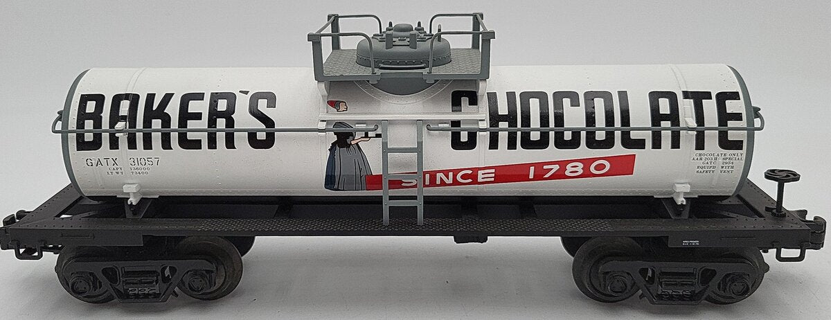 Atlas 1005010S O Gauge Baker's Chocolate Tank Car #31057 - 3 Rail EX