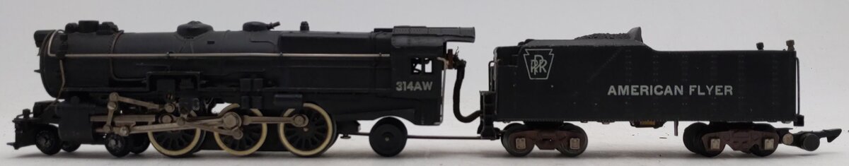 American Flyer 314AW Vintage S Steam Locomotive & Tender VG