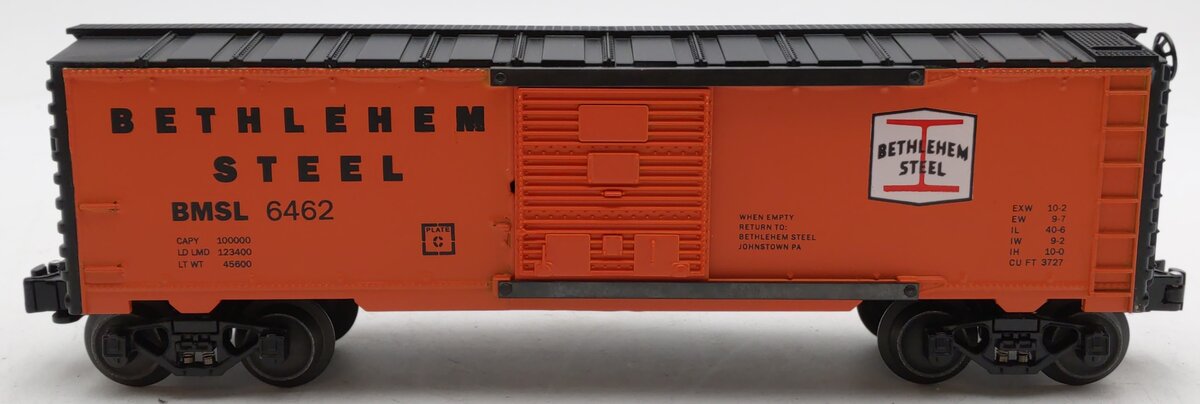 Lionel 6462 O Gauge Bethlehem Steel Box Car (Custom Painted) EX/Box