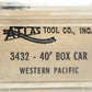 Atlas 3432 N Scale Western Pacific 40' Boxcar #21385 LN/Box