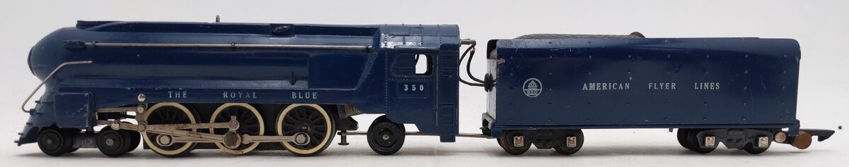 American Flyer 350 Vintage S B&O The Royal Blue 4-6-2 Diecast Steam Locomotive VG