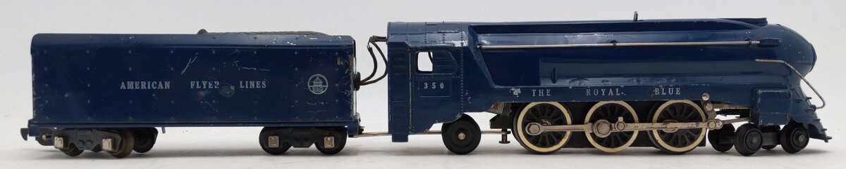 American Flyer 350 Vintage S B&O The Royal Blue 4-6-2 Diecast Steam Locomotive VG