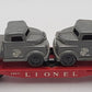 Lionel 6809 Vintage O Flatcar w/USMC AA Gun Truck & Medical Box Truck VG