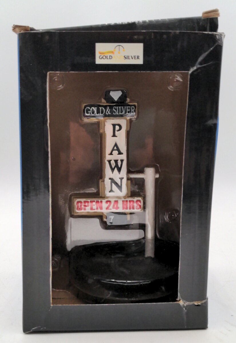 JF Sports Marketing LLC Miniature Desk Gold & Silver Pawn Sign Replica NIB