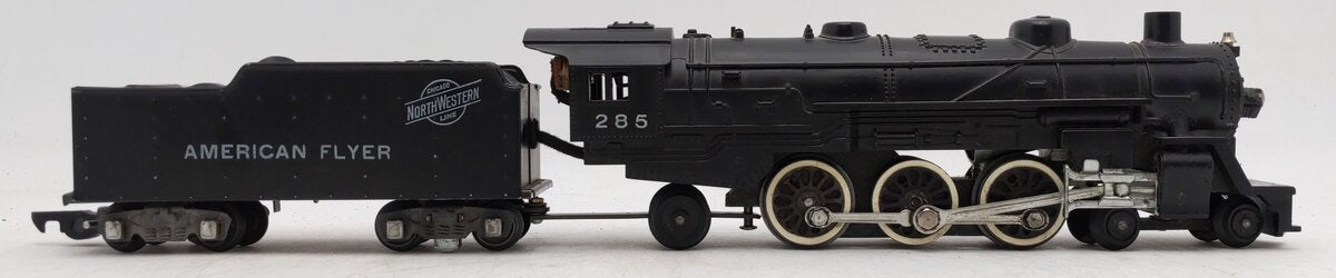 American Flyer 285 Vintage S 4-6-2 Pacific Steam Locomotive & Tender VG