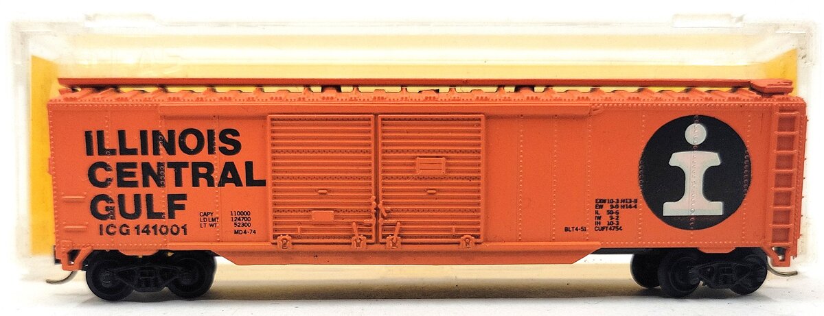 Atlas 3604 N Scale Illinois Central Gulf 50' Box Car #141001 LN/Box