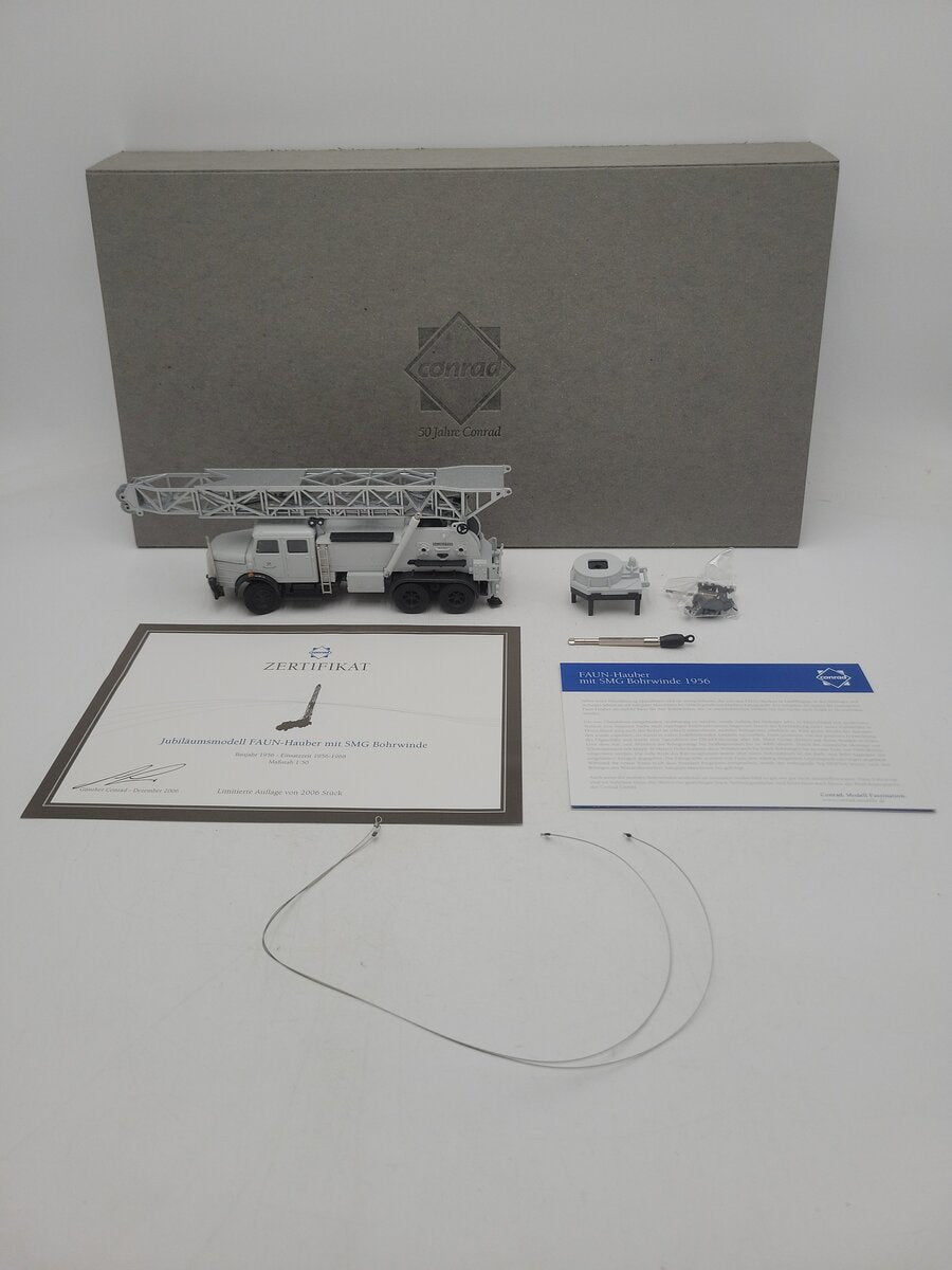 Conrad 50 1:50 Scale I Faun-Hauber with SMG Drill Winch I Anniversary Model LN/Box