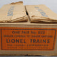 Lionel 022 Vintage O Gauge Left-Hand & Right-Hand Electric Remote Switches/Box