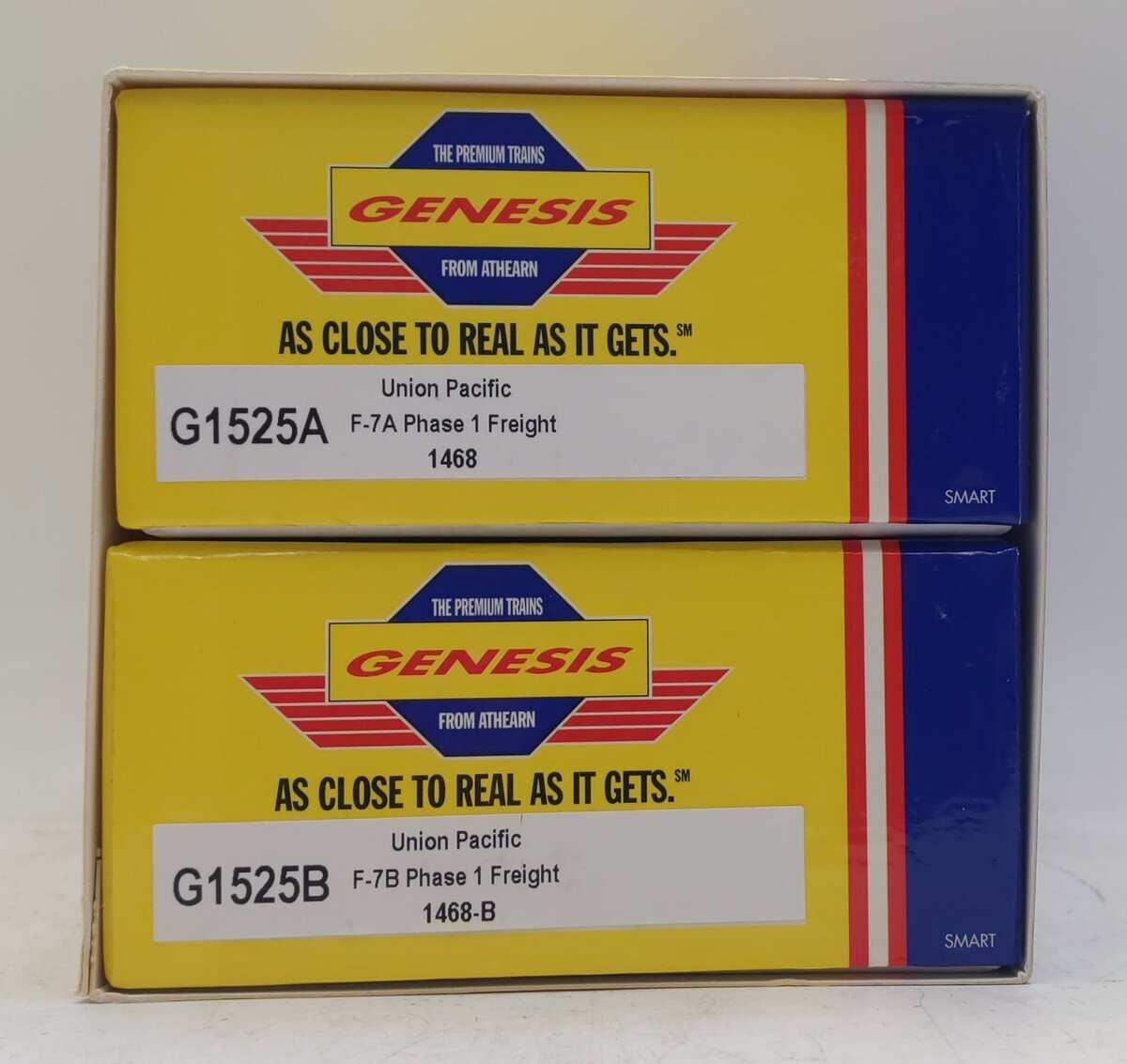 Athearn G1525 HO Scale Union Pacific F-7A/F-7B Diesel Locomotive Set #1468/1468B LN/Box