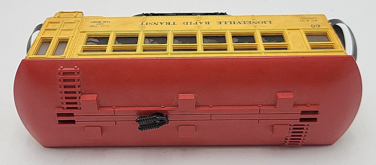 Lionel 60 Vintage O Gauge Postwar Lionelville Trolley with Black Lettering VG