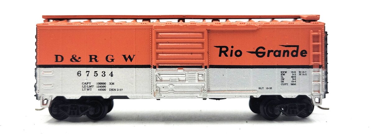 Atlas 3423 N Scale D&RGW Rio Grande 40' Boxcar #67534 LN