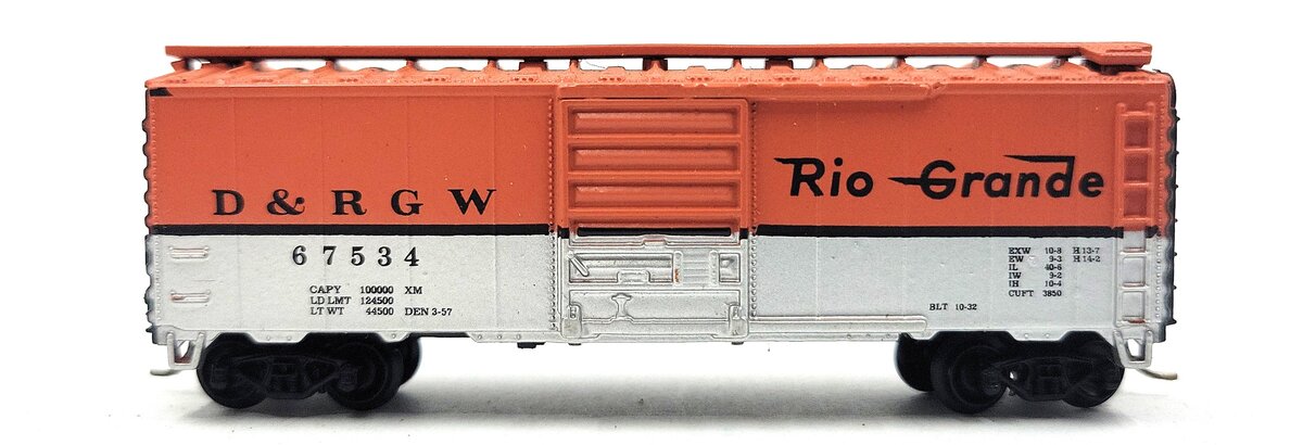 Atlas 3423 N Scale D&RGW Rio Grande 40' Boxcar #67534 LN