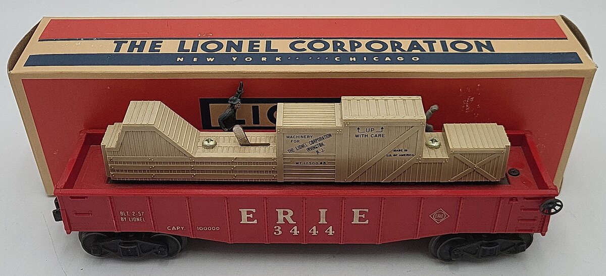 Lionel 3444 Vintage O Gauge Erie Operating Cop & Hobo Car VG/Box