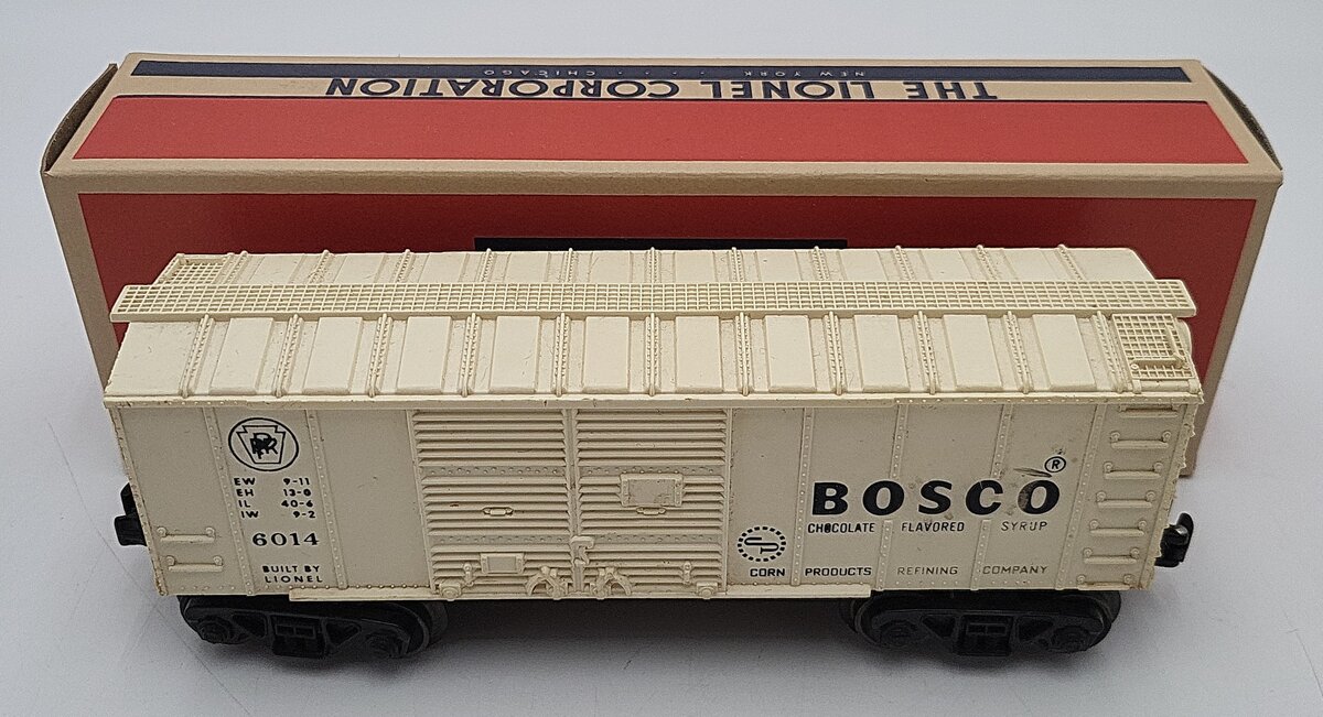 Lionel 6014 Vintage O White Bosco Short Boxcar - RARE VG