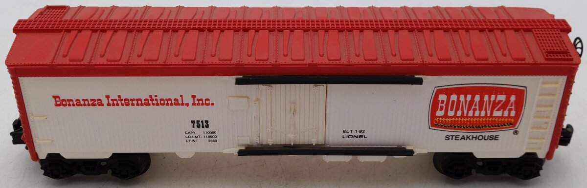 Lionel 6-7513 O Gauge Bonanza Refrigerator Car #7513 EX