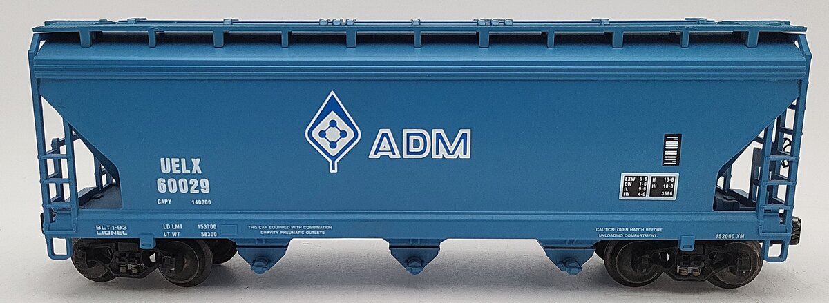 Lionel 6-17118 O Gauge Archer Daniels Midland 3-Bay ACF Hopper #60029 VG
