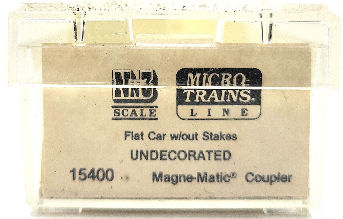 Micro-Trains 15400 Nn3 Scale Undecorated Flat Car w/out Stakes LN/Box