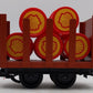 LGB 4045 G Scale Flat Car with Red Shell Barrels LN