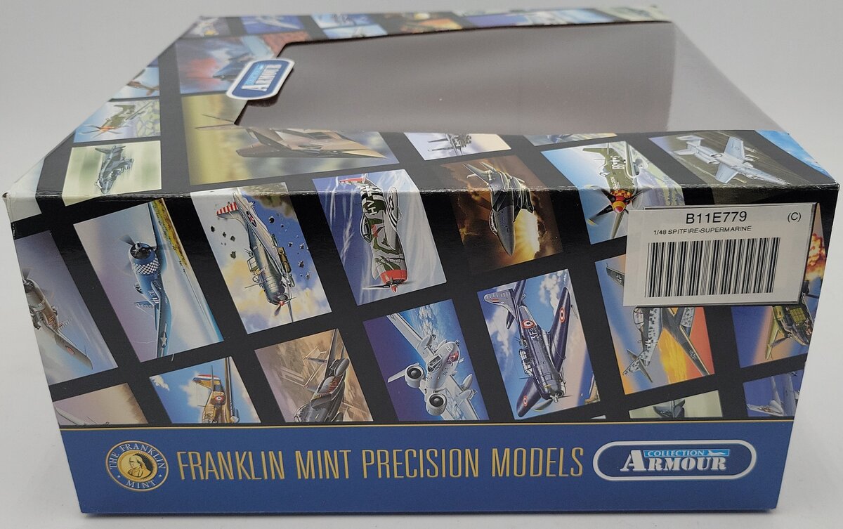Franklin Mint B11E779 1:48 Diecast Navy Supermarine Spitfire VG/Box