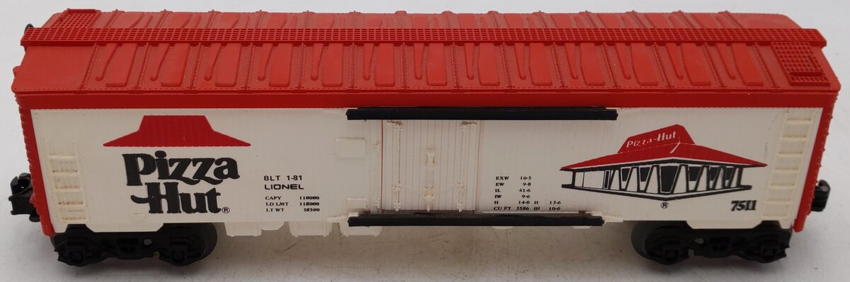 Lionel 6-7511 O Gauge Pizza Hut Refrigerator Car EX