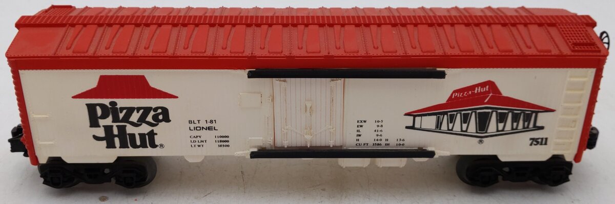 Lionel 6-7511 O Gauge Pizza Hut Refrigerator Car EX