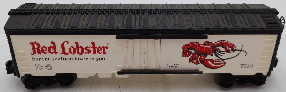 Lionel 6-7510 O Gauge Red Lobster Refrigerator Car EX