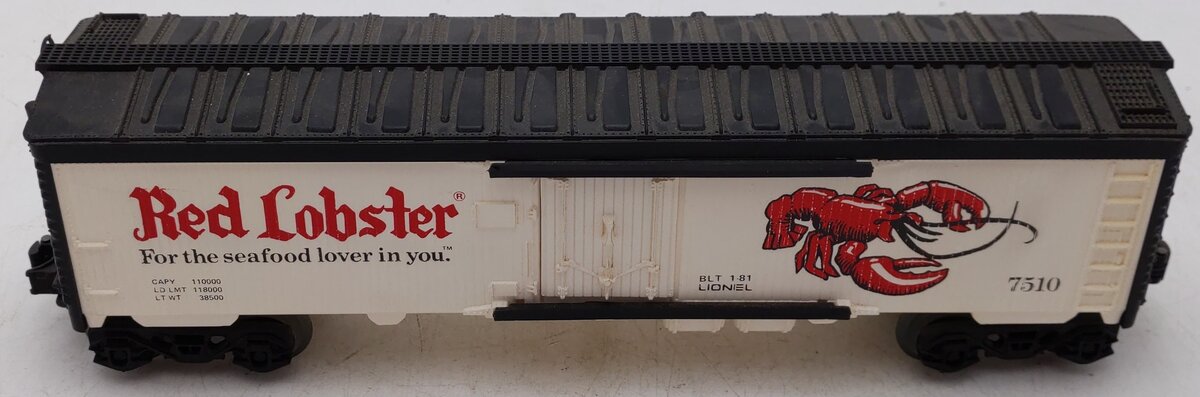 Lionel 6-7510 O Gauge Red Lobster Refrigerator Car EX