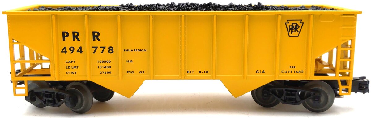 Weaver O Scale PRR 2-Bay Coal Hopper #494778 VG