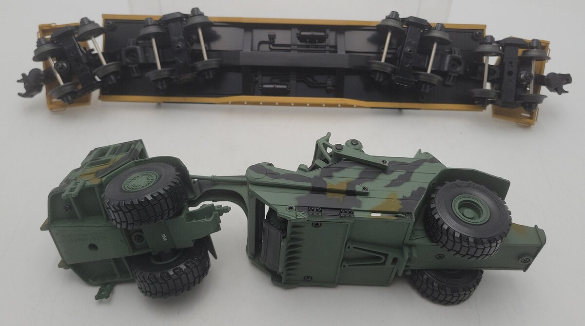MTH 20-98511 O TTX 47' Heavy Duty Flat Car #131002 With Custom Load EX