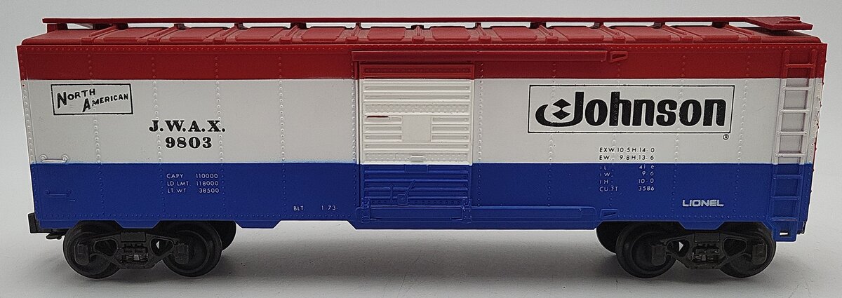 Lionel 6-9803 O Gauge Johnson Wax Box Car EX