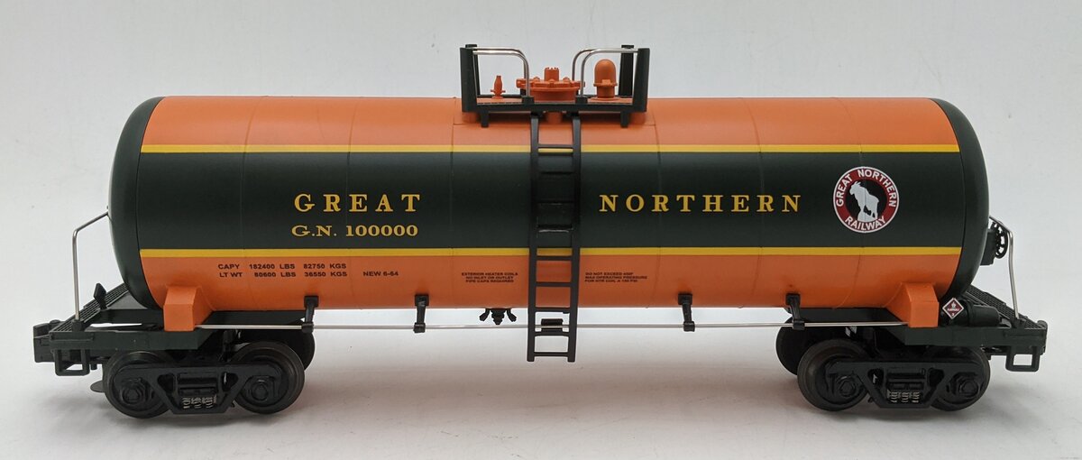 MTH 20-90091 O Scale Great Northern Tank Car #100000 EX
