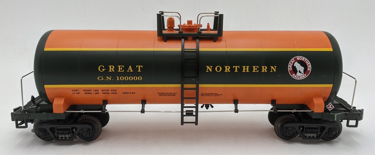 MTH 20-90091 O Scale Great Northern Tank Car #100000 EX