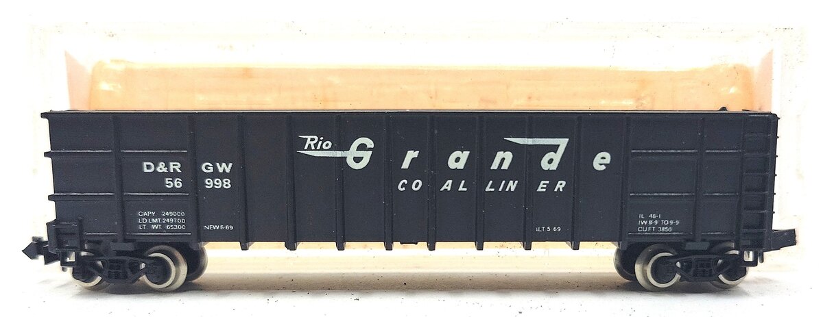 Roundhouse 8103 N Denver & Rio Grande Western Thrall Coal Gondola #56999 EX/Box