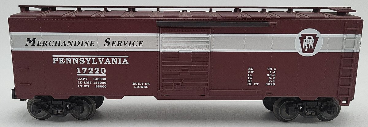 Lionel 6-17220 O Gauge Pennsylvania Railroad Standard Merchandise Boxcar #17220 EX