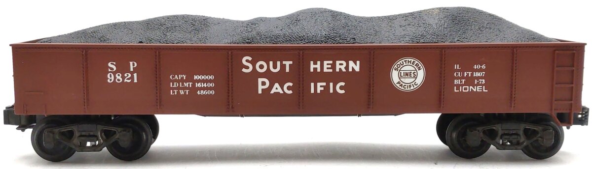 Lionel 6-9821 O Gauge Southern Pacific Gondola w/ Load VG