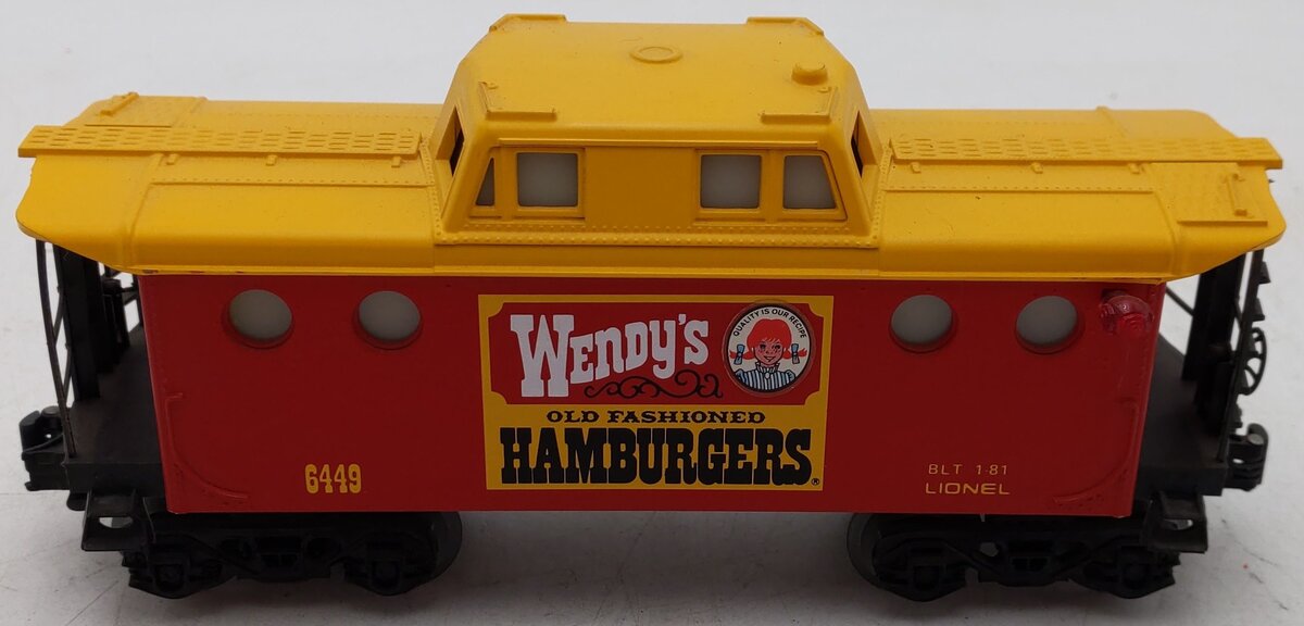 Lionel 6-6449 O Gauge Wendy's N5C Caboose EX