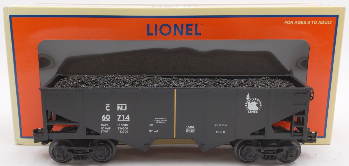 Lionel 6-16491 O Gauge Central New Jersey 2-Bay Hopper #60714 LN/Box