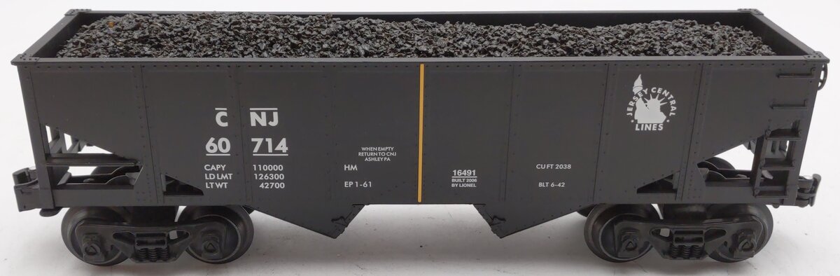 Lionel 6-16491 O Gauge Central New Jersey 2-Bay Hopper #60714 LN/Box