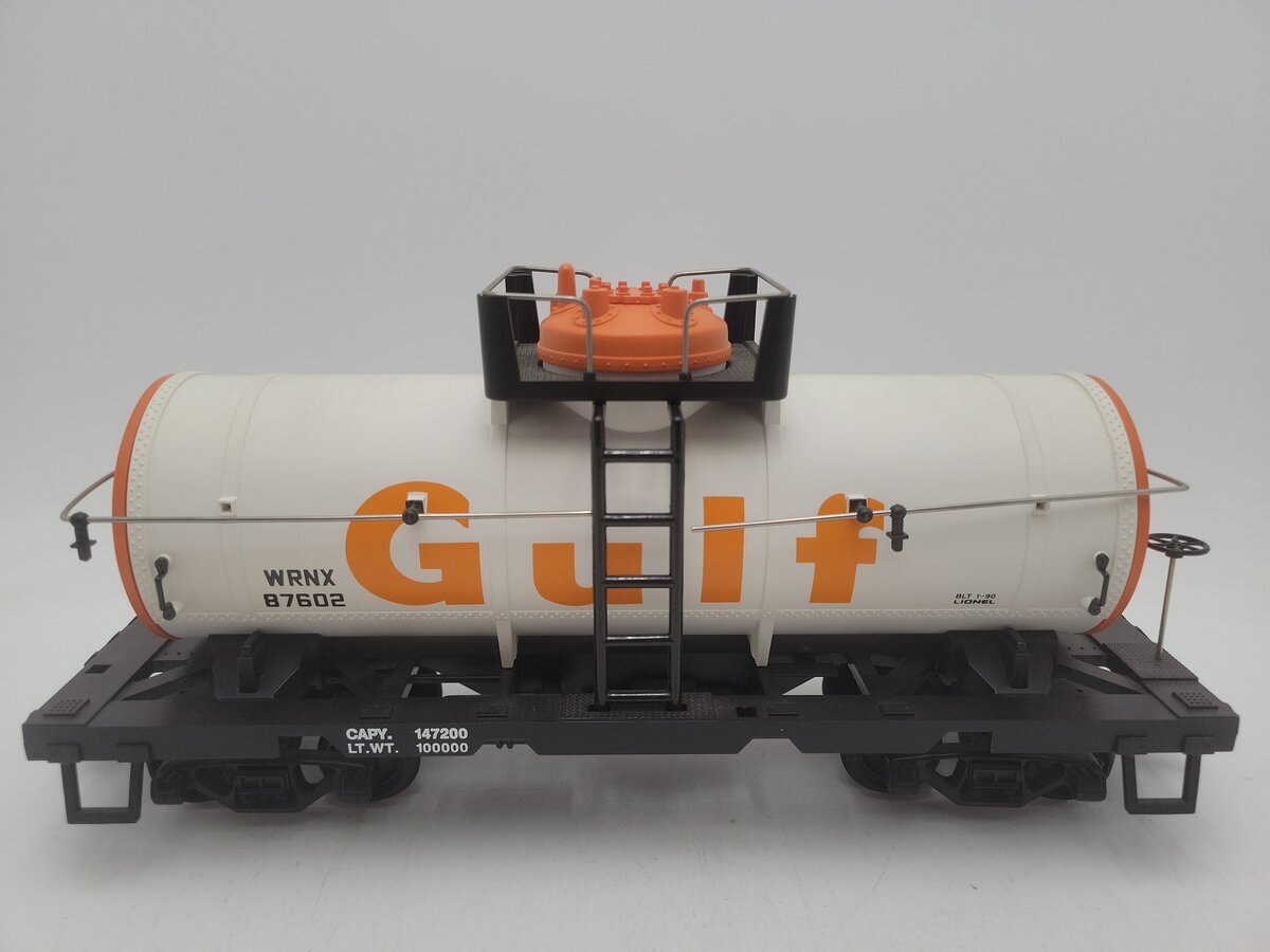 Lionel 8-87602 Gulf Single Dome Tank Car w/Plastic Wheels EX