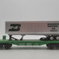 Lionel 6-16308 O Gauge Burlington Northern Flatcar w/Trailer #298224 EX