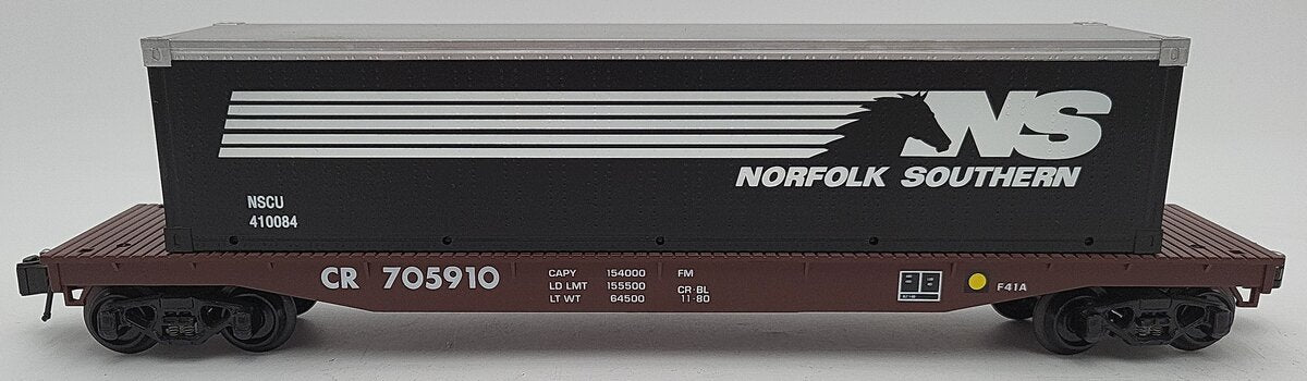 K-Line 6-22161 O Gauge Norfolk Southern Flat Car w/ Load #705910 EX