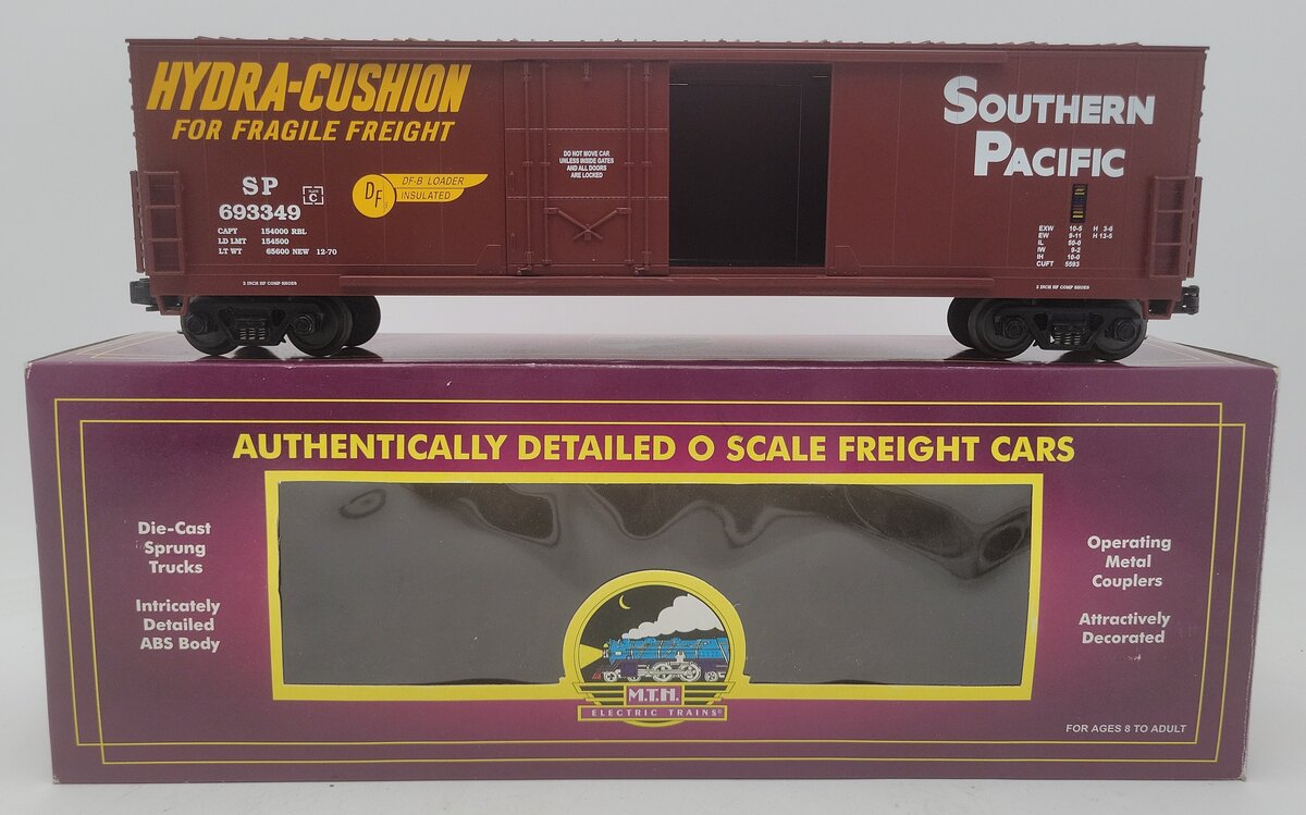 MTH 20-93032 O Gauge Southern Pacific 50' Double Plug Door Boxcar #693349 VG/Box