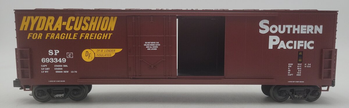 MTH 20-93032 O Gauge Southern Pacific 50' Double Plug Door Boxcar #693349 VG/Box