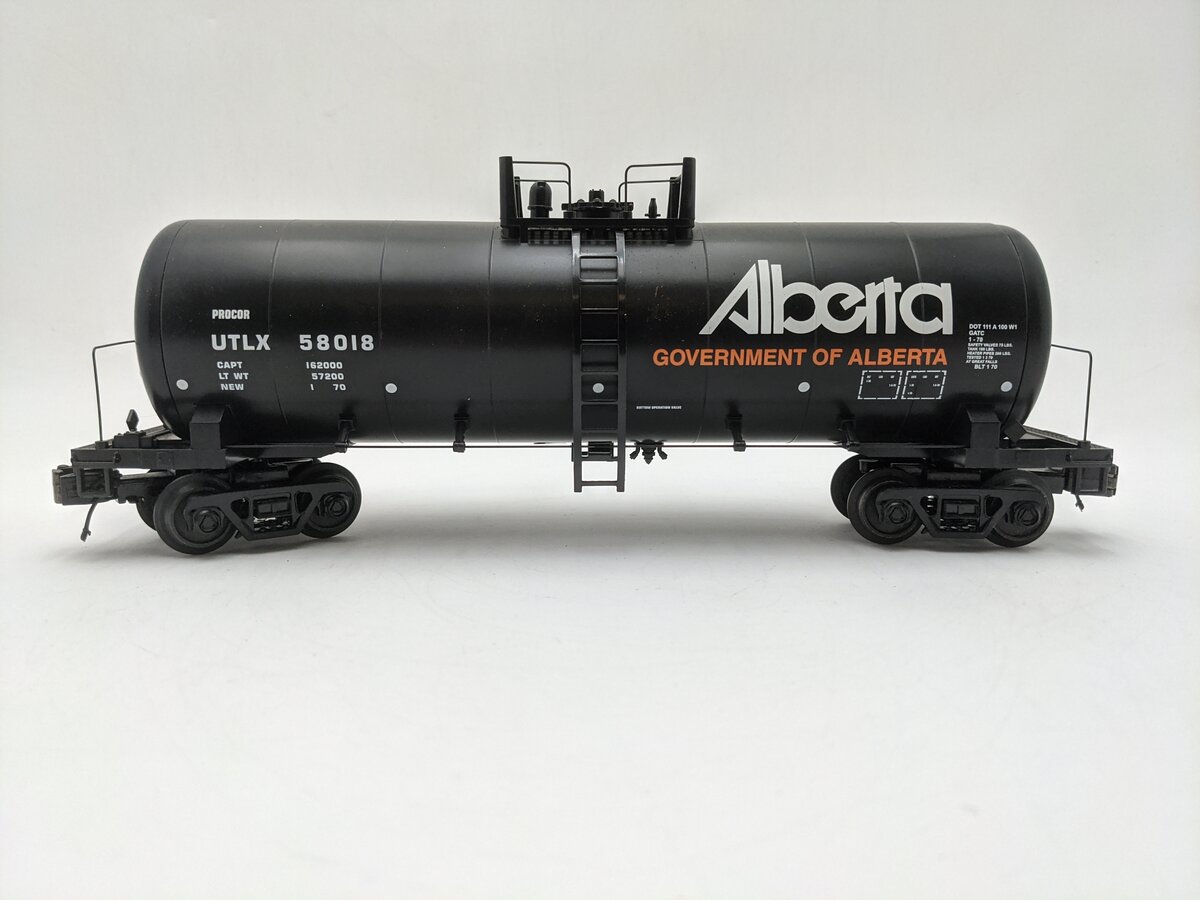 MTH 20-96183 O Gauge Government of Alberta Tank Car #58018 EX