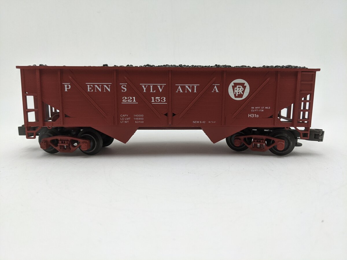 Weaver U16009LD O Gauge 2 Bay Composite Hopper Car Pennsylvania #221153 EX