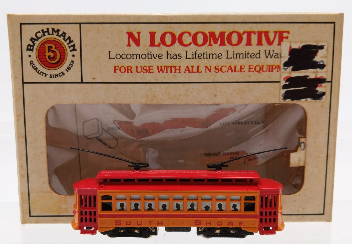 Bachmann 51-610-28 N Scale South Shore Brill Trolley #34 EX/Box
