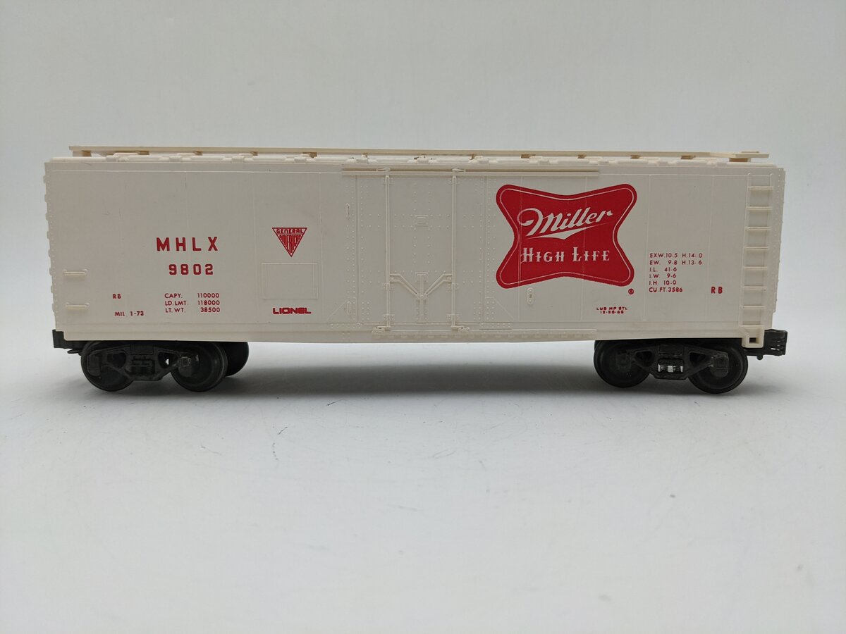 Lionel 6-9802 O Gauge Miller High Life Reefer Car #9802 EX